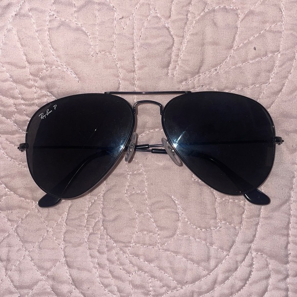 RayBan Accessories All Black Polarized Rayban Aviators Poshmark